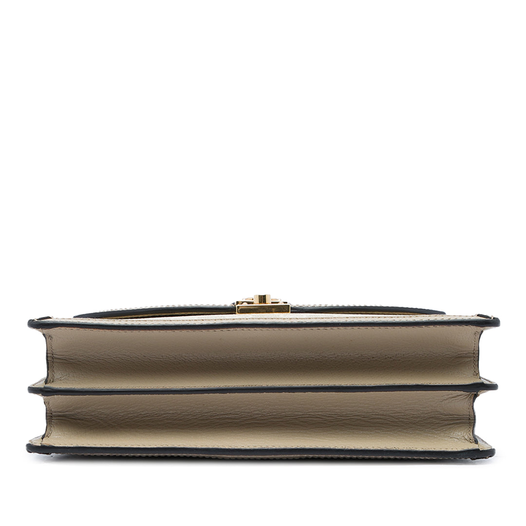 Gucci GG Web Ophidia à rabat Petit Beige