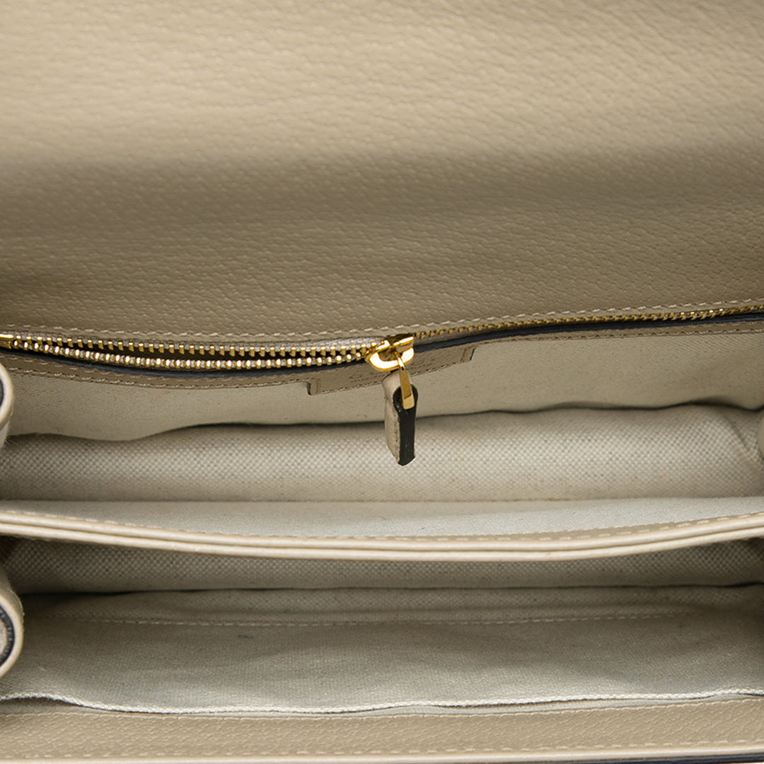 Gucci GG Web Ophidia à rabat Petit Beige