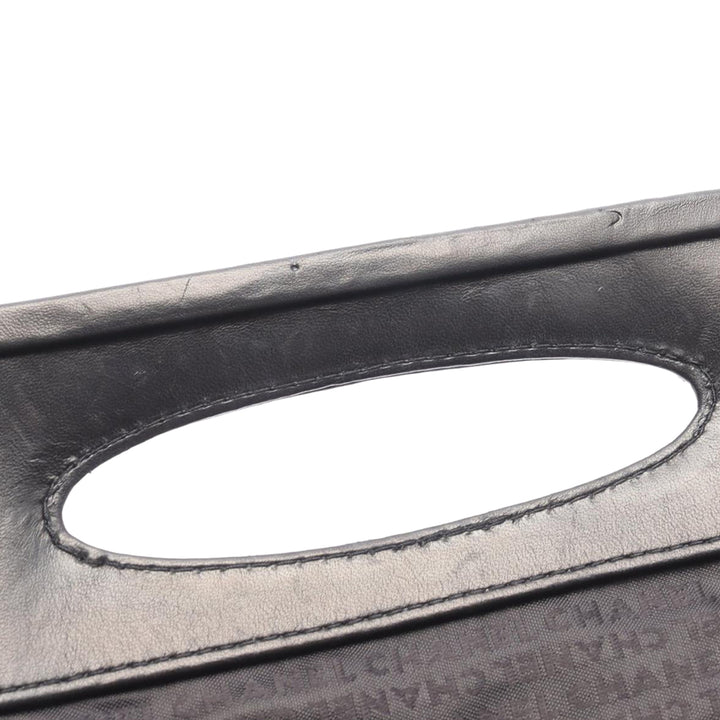 Lambskin Camellia Top Handle Frame Bag Black - Gaby Paris