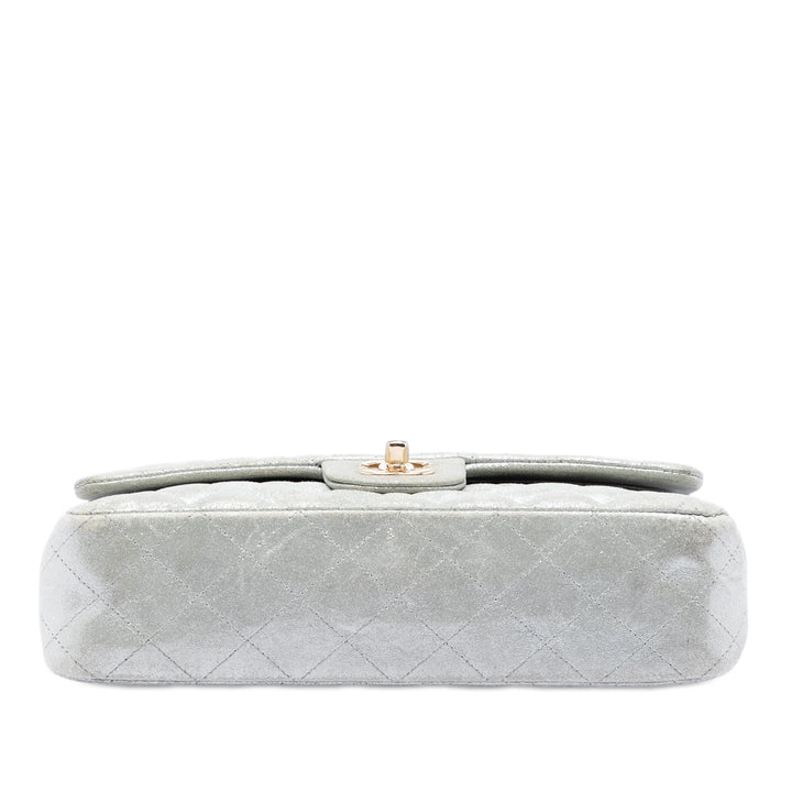 Chanel Medium Classic Metallic Cuir d’agneau Double rabat