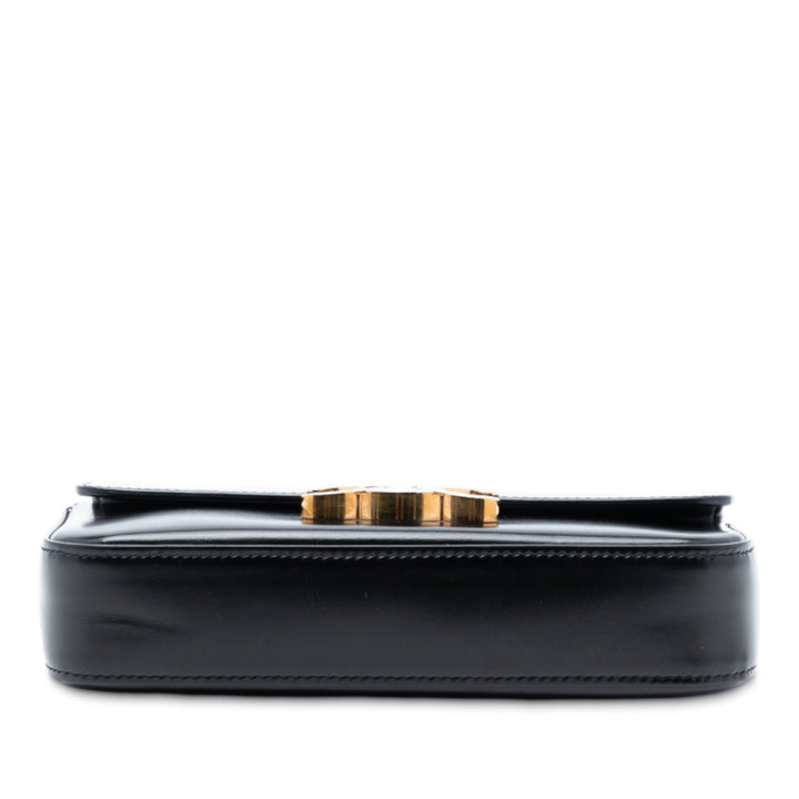 Celine brillant Cuir de veau Claude Chain Sac bandoulière