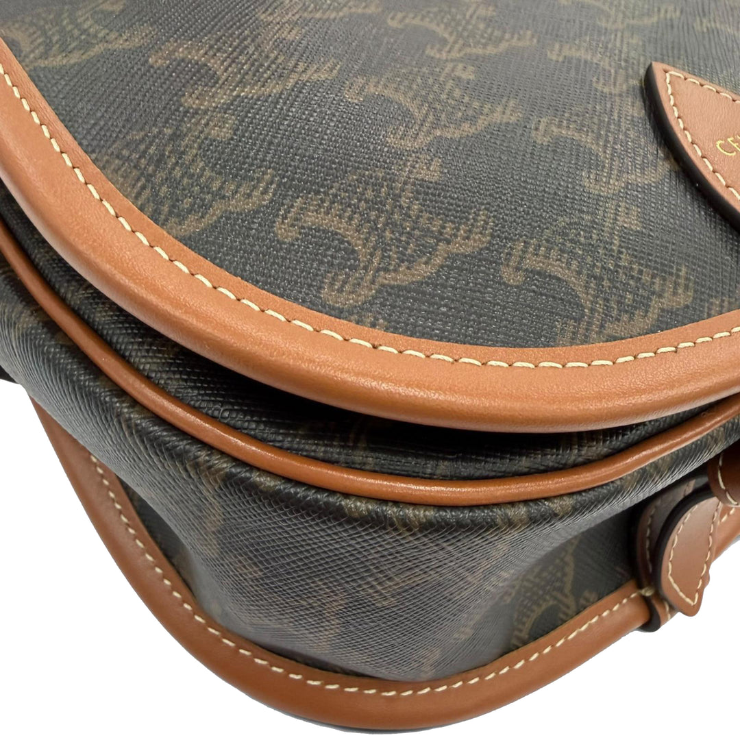 Triomphe Folco Sac Moyen Triomphe enduite Marron