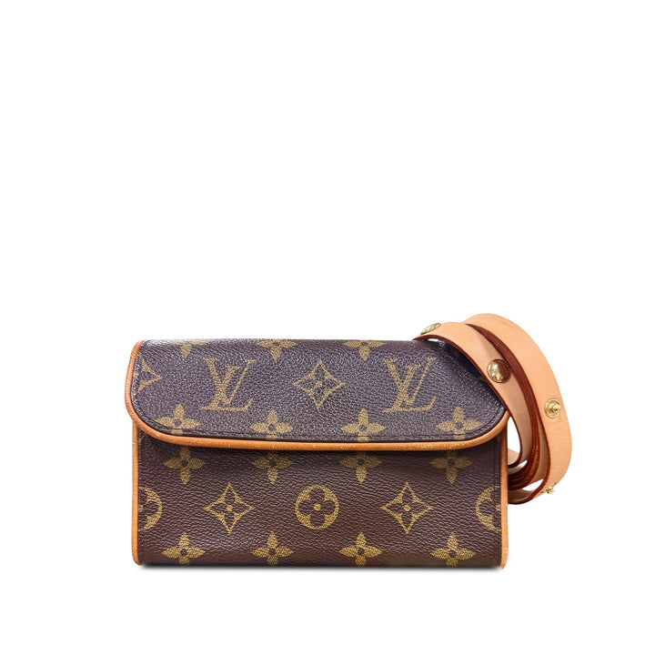 Louis Vuitton Pochette Florentine Monogram Marron – vue principale – GABY PARIS