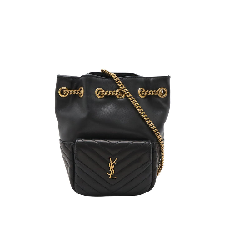 Saint Laurent Mini Chevron Cuir d'agneau Joe Bucket Sac