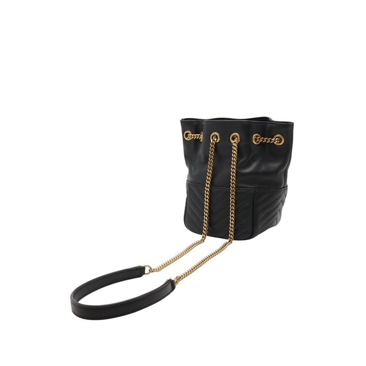 Saint Laurent Mini Chevron Cuir d'agneau Joe Bucket Sac