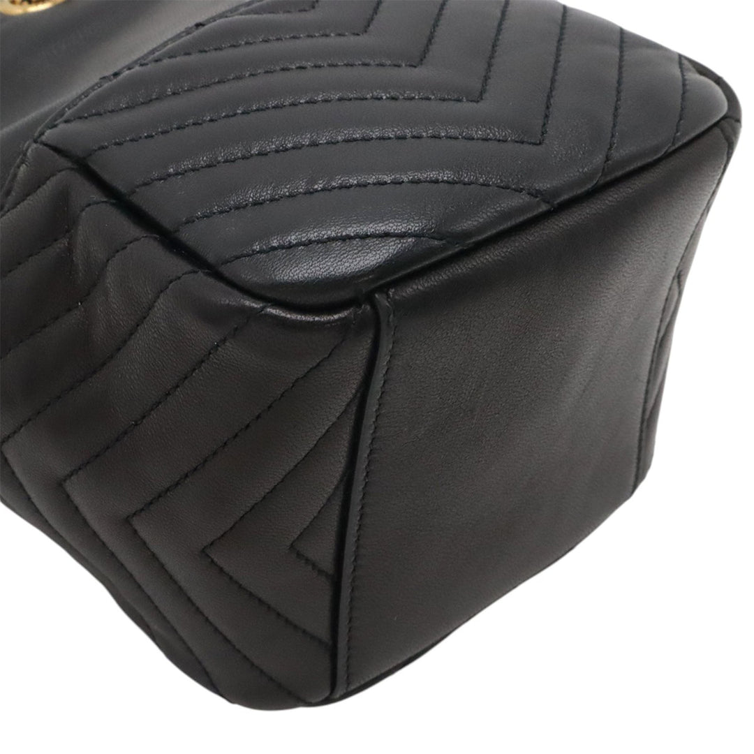 Saint Laurent Mini Chevron Cuir d'agneau Joe Bucket Sac