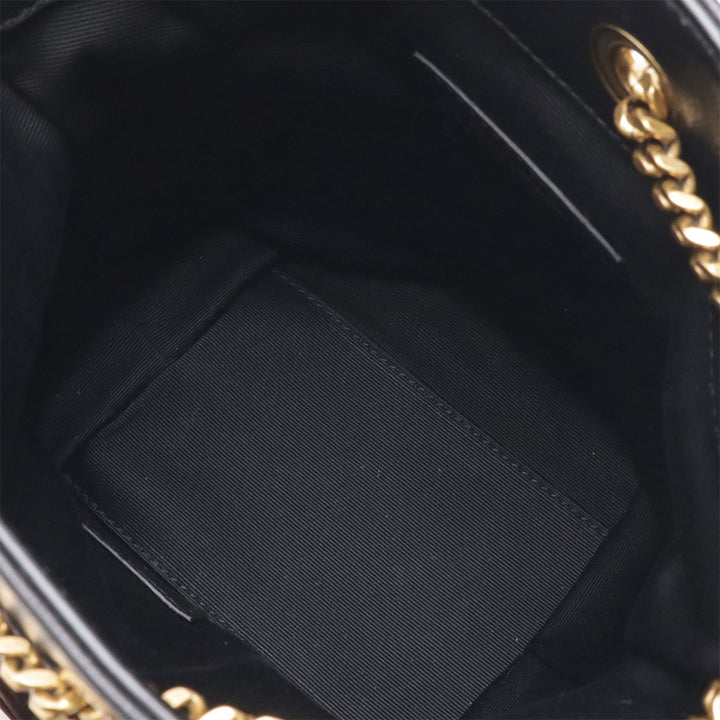 Saint Laurent Mini Chevron Cuir d'agneau Joe Bucket Sac