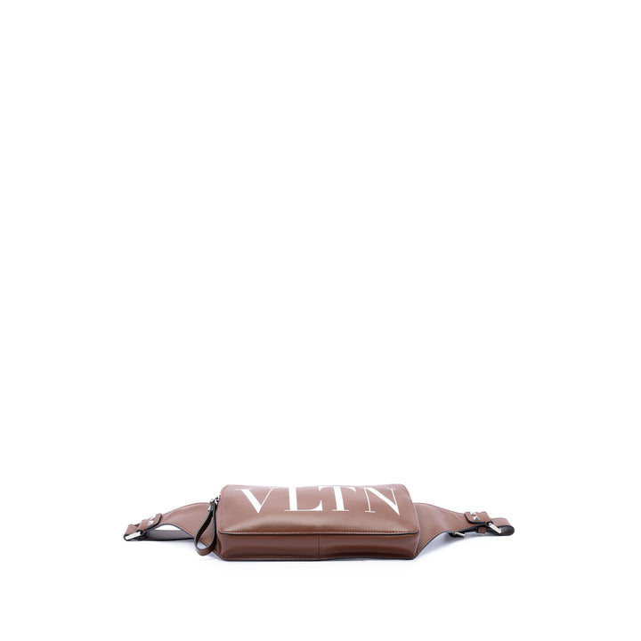 Valentino Ceinture Rockstud VLTN Marron – vue 3 – GABY PARIS