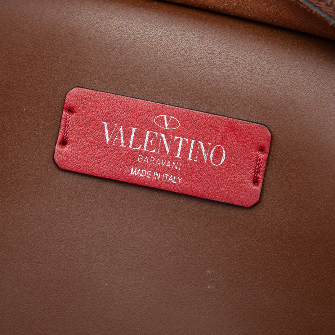 Valentino Ceinture Rockstud VLTN Marron – vue 5 – GABY PARIS