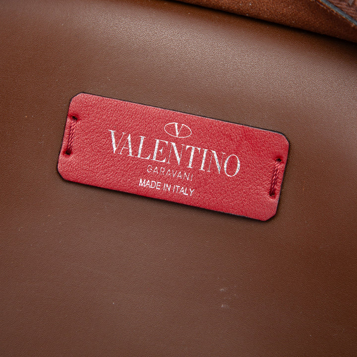Valentino Ceinture Rockstud VLTN Marron – vue 5 – GABY PARIS