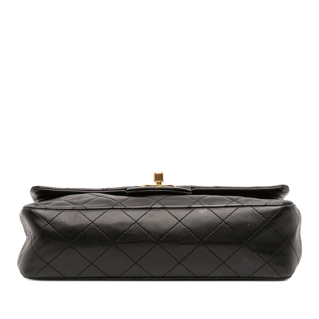 Small Classic Lambskin Double Flap Black - Gaby Paris