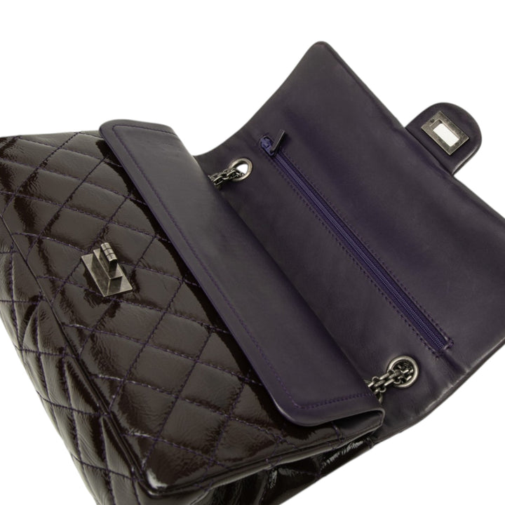 Matelassé froissé Reissue 2.55 Double rabat 226 Violet