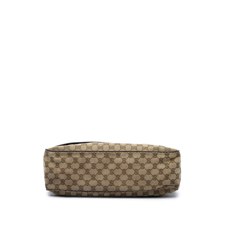 Gucci Sac bandoulière GG Web à rabat Messenger Beige – vue 3 – GABY PARIS