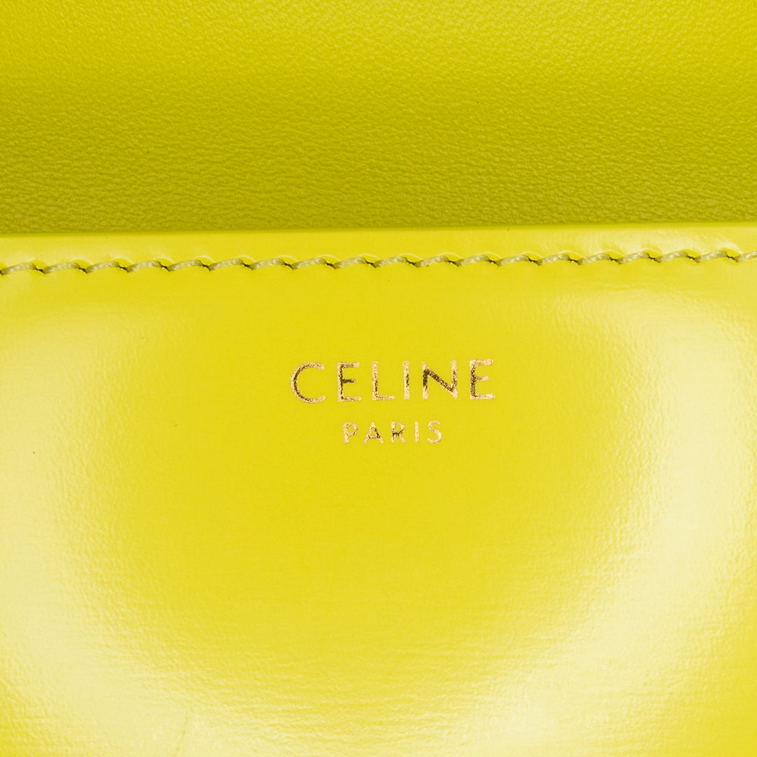 Calfskin Cuir Triomphe Chain Shoulder Bag Yellow - Gaby Paris