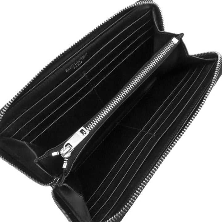 Saint Laurent Cuir Tiny Cassandre Portefeuille long zippé