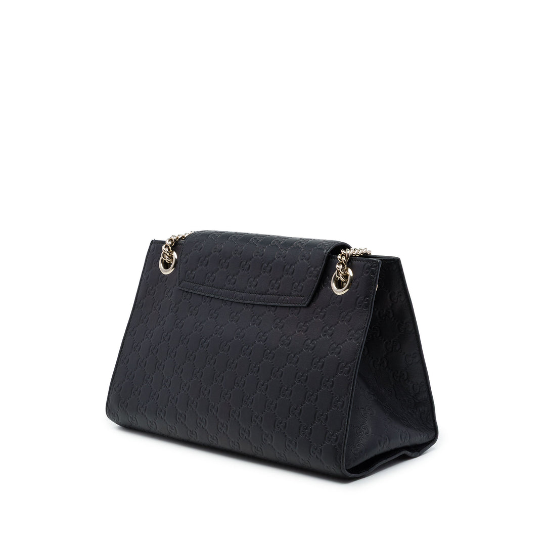 Gucci Sac porté épaule Guccissima Emily Grand Noir – vue 2 – GABY PARIS