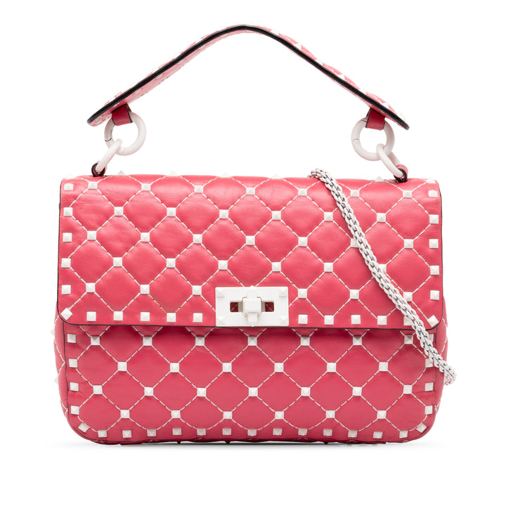 Valentino Free Rockstud Spike Sac Moyen Cuir d'agneau Rose – vue principale – GABY PARIS