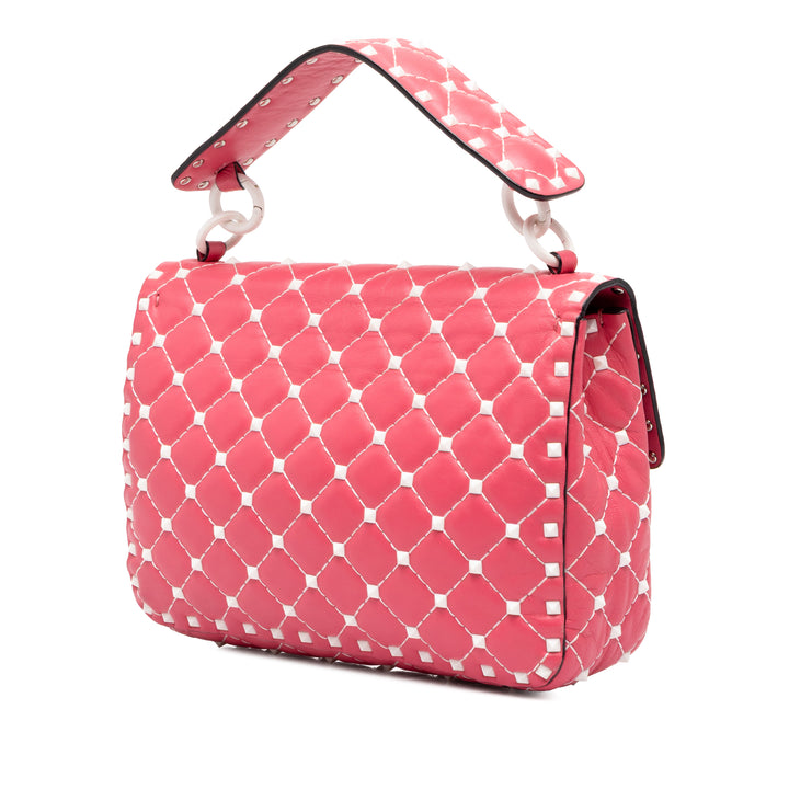 Valentino Free Rockstud Spike Sac Moyen Cuir d'agneau Rose – vue 2 – GABY PARIS