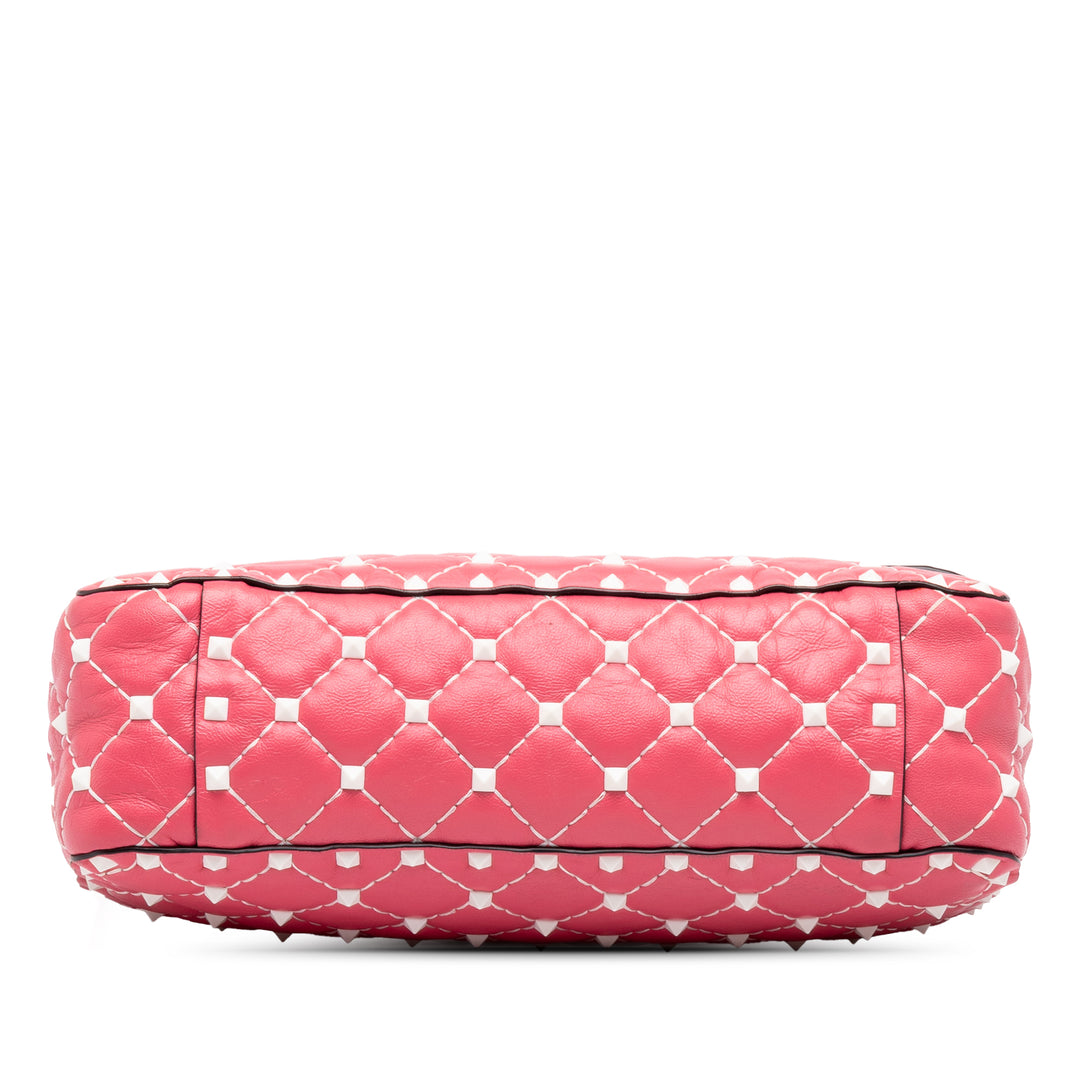 Valentino Free Rockstud Spike Sac Moyen Cuir d'agneau Rose – vue 3 – GABY PARIS