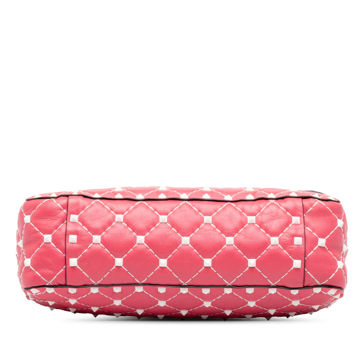 Valentino Free Rockstud Spike Sac Moyen Cuir d'agneau Rose – vue 3 – GABY PARIS