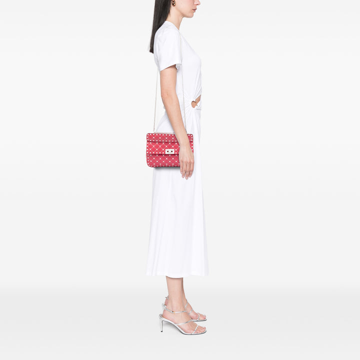 Valentino Free Rockstud Spike Sac Moyen Cuir d'agneau Rose – vue 6 – GABY PARIS