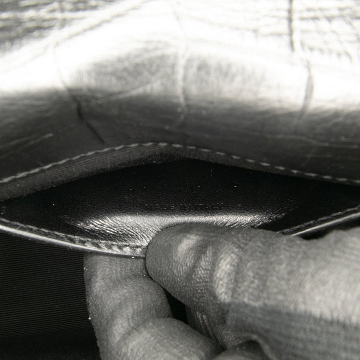 Saint Laurent Medium Croc embossé Cuir Kate Tassel Sac porté croisé