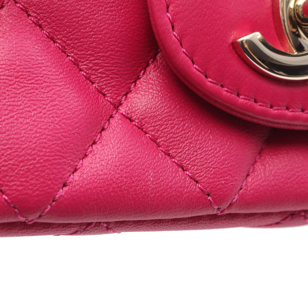 Chanel Matelassé Rectangle à rabat Mini Cuir d'agneau