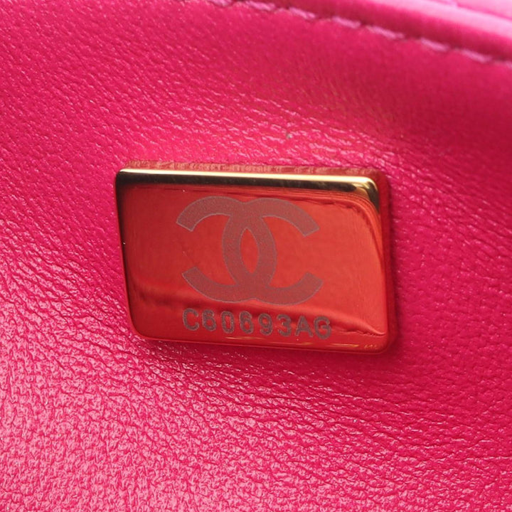 Chanel Matelassé Rectangle à rabat Mini Cuir d'agneau