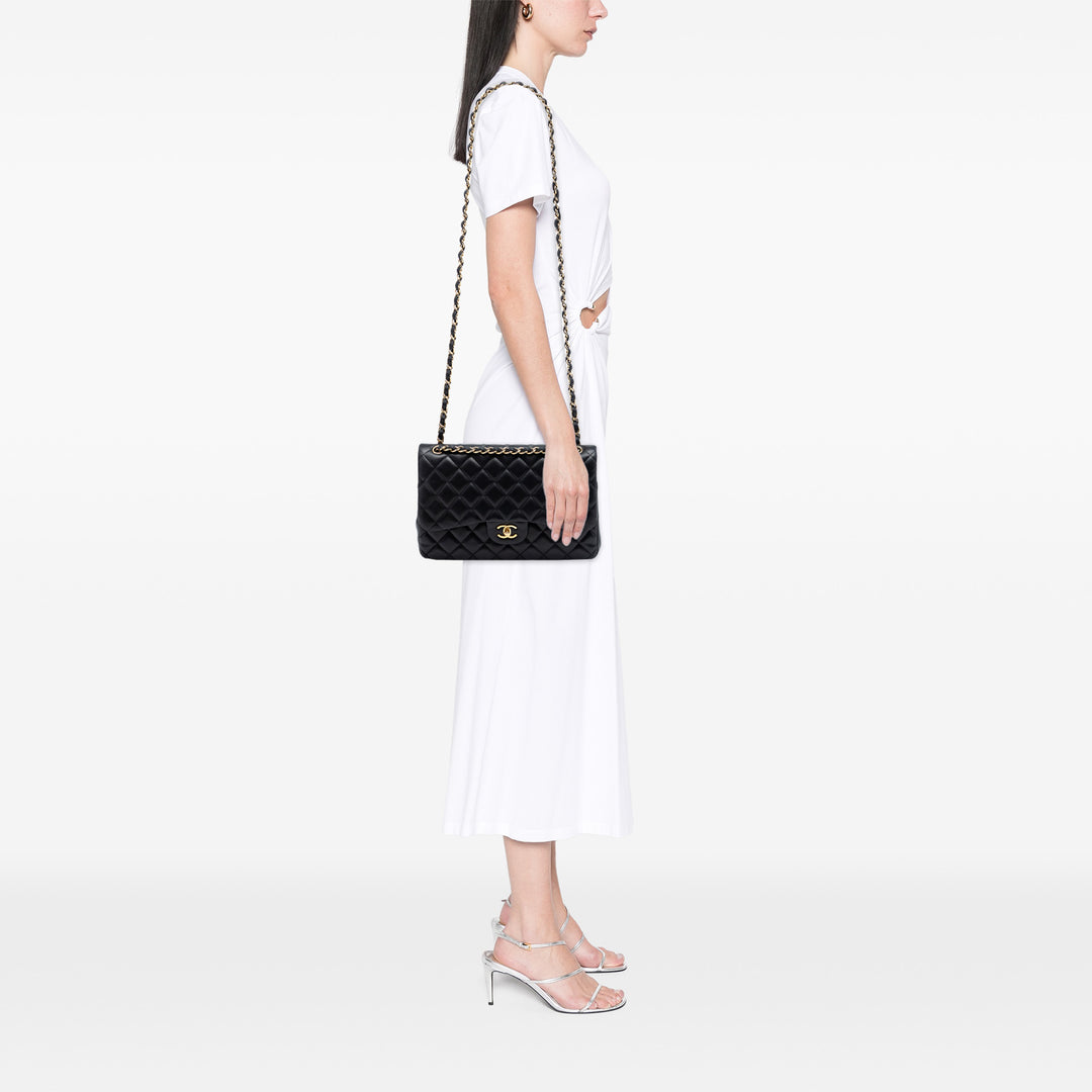 Chanel Jumbo Classic Cuir d’agneau Double rabat