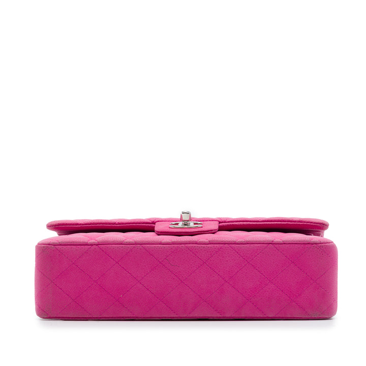 Classic Double rabat Moyen Cuir caviar Rose