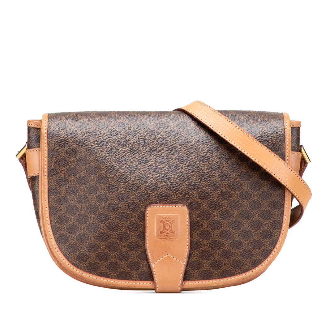 Macadam Coated Canvas Crossbody Brown - Gaby Paris