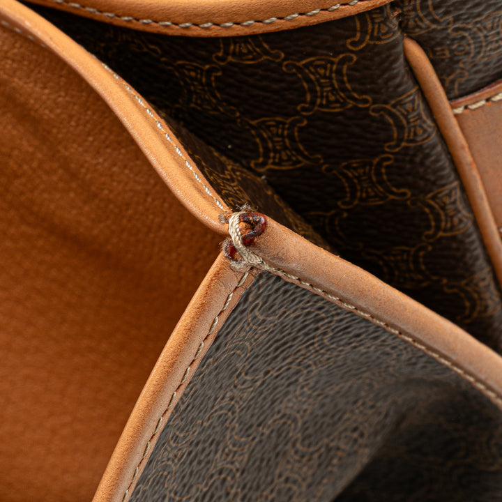Macadam Coated Canvas Crossbody Brown - Gaby Paris