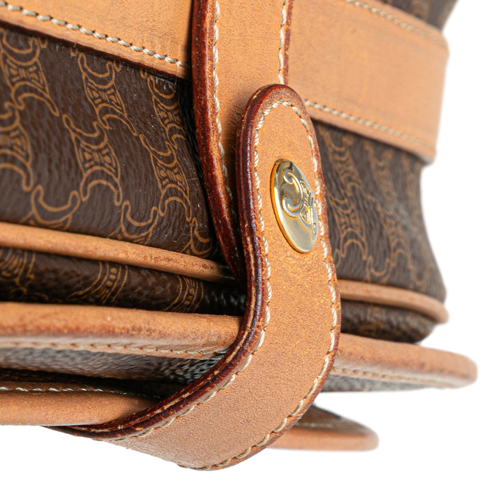 Macadam Coated Canvas Crossbody Brown - Gaby Paris