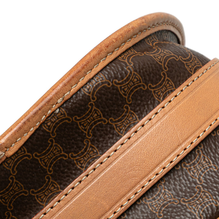 Macadam Coated Canvas Crossbody Brown - Gaby Paris