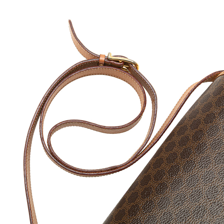 Macadam Coated Canvas Crossbody Brown - Gaby Paris