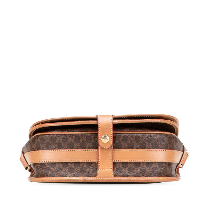 Macadam Coated Canvas Crossbody Brown - Gaby Paris