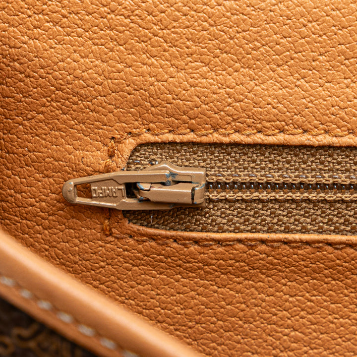 Macadam Coated Canvas Crossbody Brown - Gaby Paris