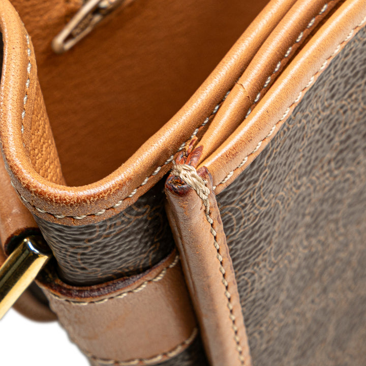 Macadam Coated Canvas Crossbody Brown - Gaby Paris