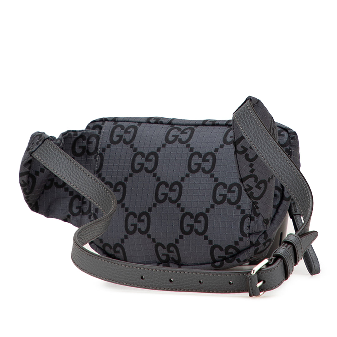 GG Nylon Ripstop Belt Bag Gray - Gaby Paris