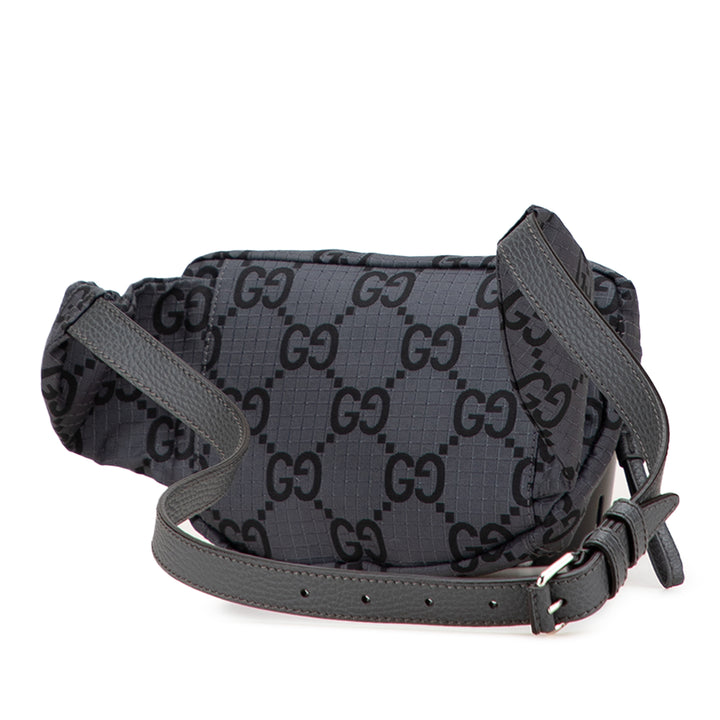 GG Nylon Ripstop Belt Bag Gray - Gaby Paris