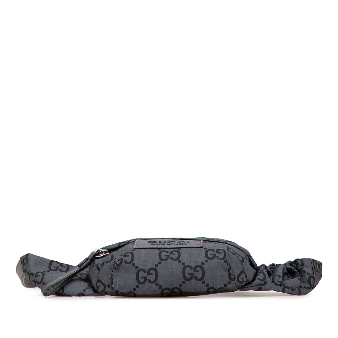 GG Nylon Ripstop Belt Bag Gray - Gaby Paris
