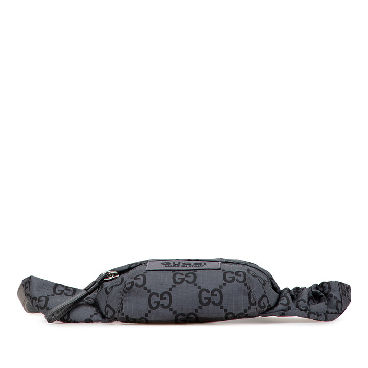 GG Nylon Ripstop Belt Bag Gray - Gaby Paris