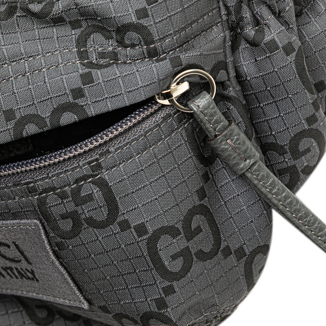 GG Nylon Ripstop Belt Bag Gray - Gaby Paris