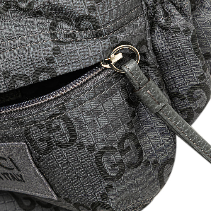 GG Nylon Ripstop Belt Bag Gray - Gaby Paris