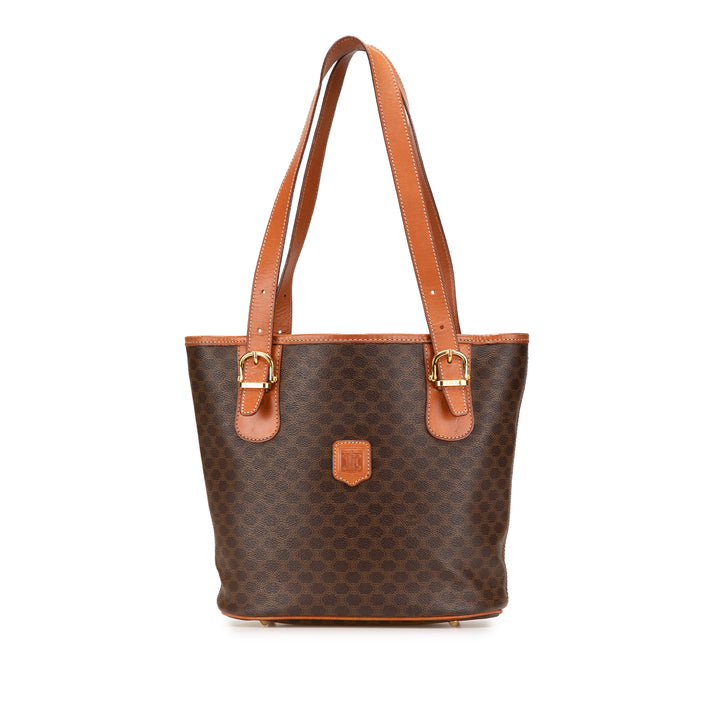 Macadam Coated Canvas Tote Brown - Gaby Paris