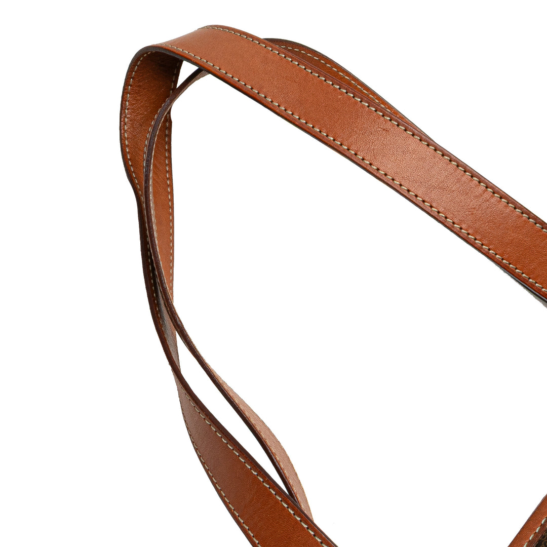Macadam Coated Canvas Tote Brown - Gaby Paris