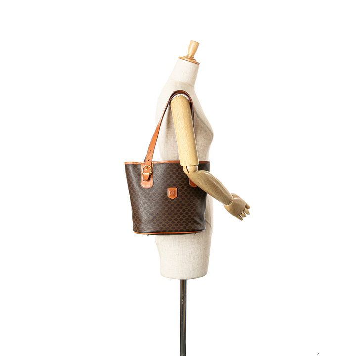 Macadam Coated Canvas Tote Brown - Gaby Paris