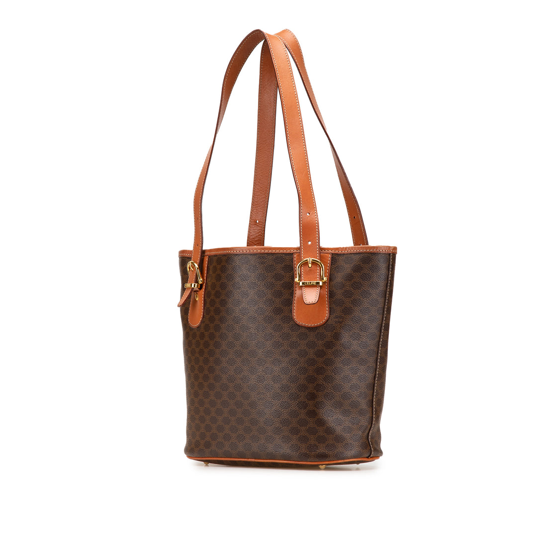 Macadam Coated Canvas Tote Brown - Gaby Paris