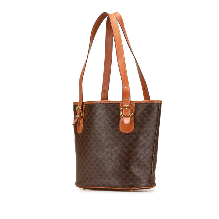 Macadam Coated Canvas Tote Brown - Gaby Paris