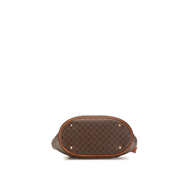 Macadam Coated Canvas Tote Brown - Gaby Paris